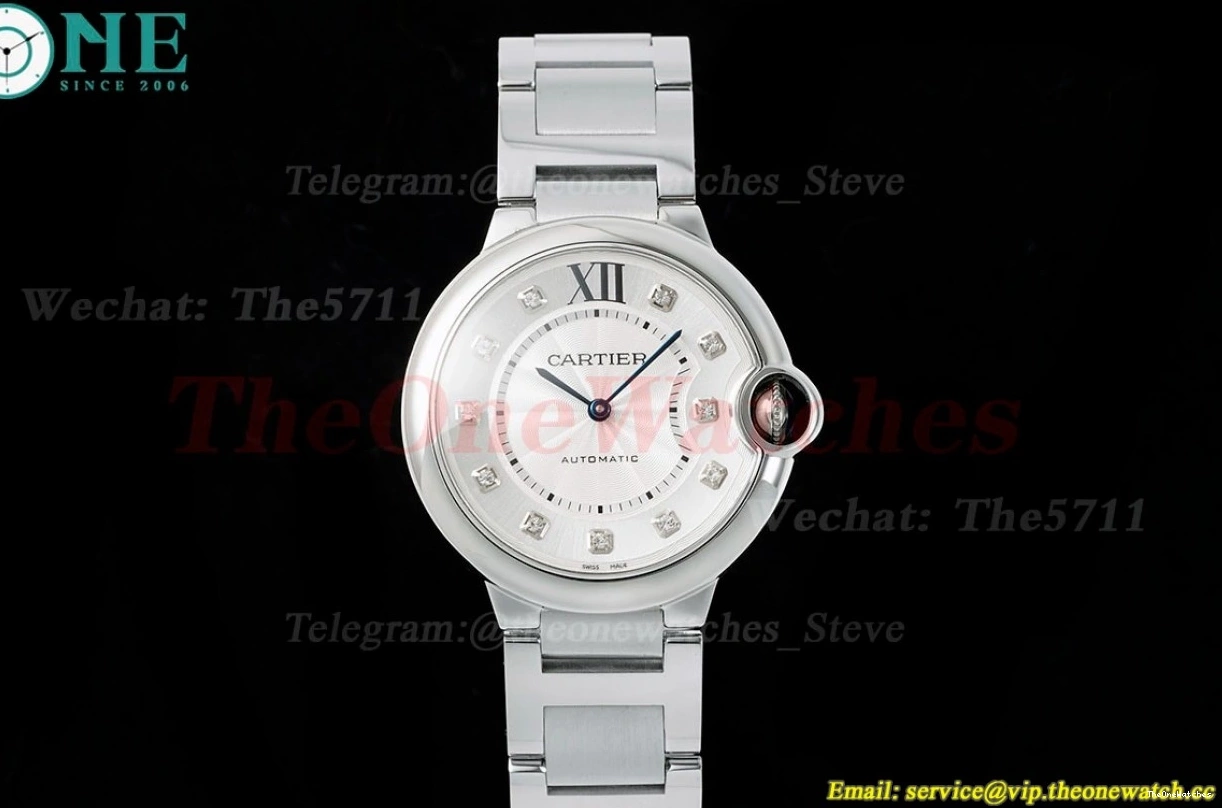 AF NH05 SS De Ballon SS Bleu Cartier 36mm Dia White 0509